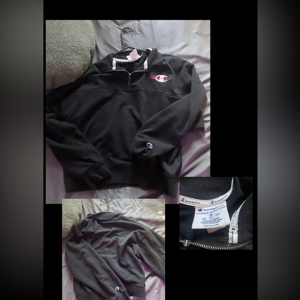 Champion Pull Over/Half Zip Sweatshirt Size Medium